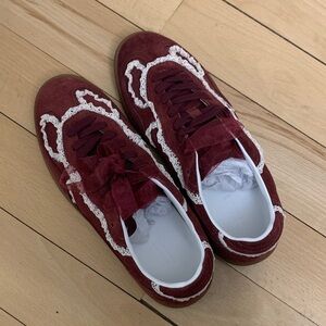ALOHAS Deep Red Leather Sneakers (brand new)